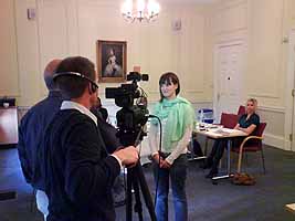 Learning how to handle a television interview